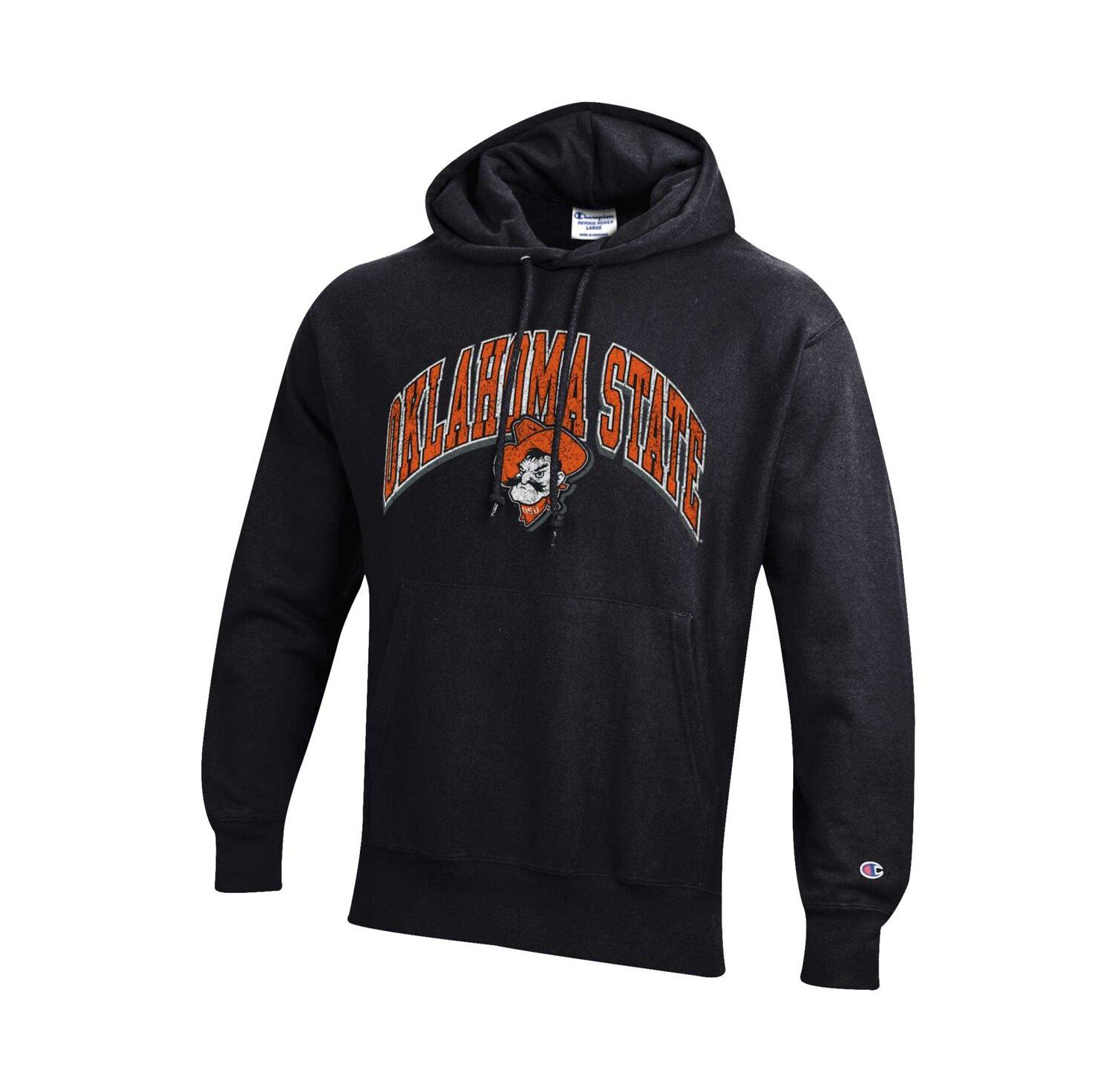 Men's Black Oklahoma State Cowboys Vault Late Night Reverse Weave Pullover Hoodie