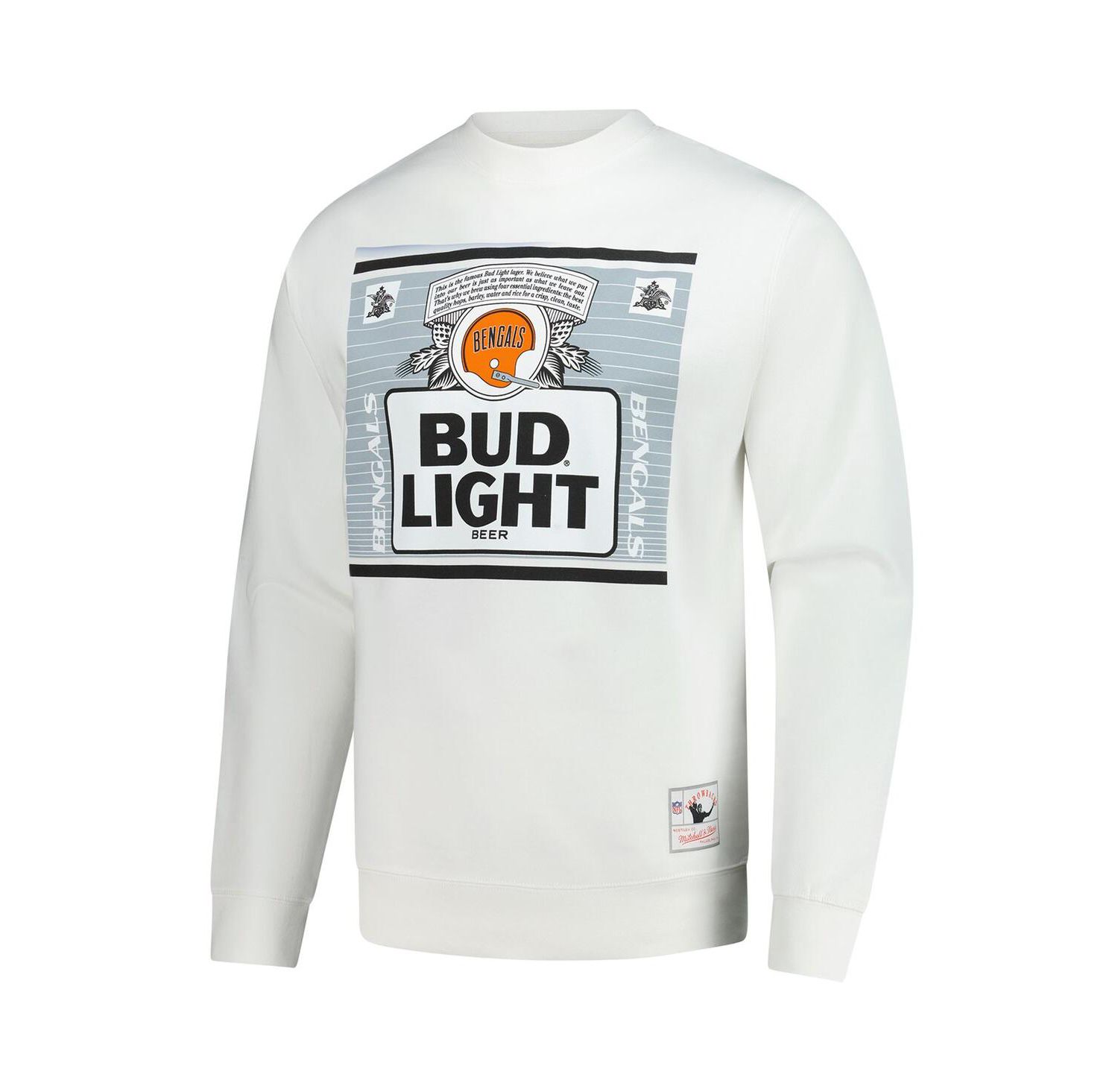 x Bud Light Men's White Cincinnati Bengals The Crest Pullover Sweatshirt