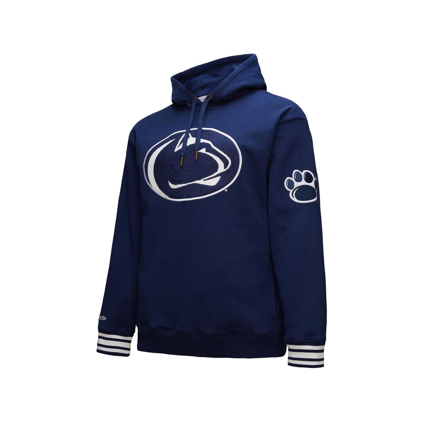 Мужское худи Mitchell & Ness Navy Penn State Nittany Lions Chainstitch Fleece Pullover — фото 5