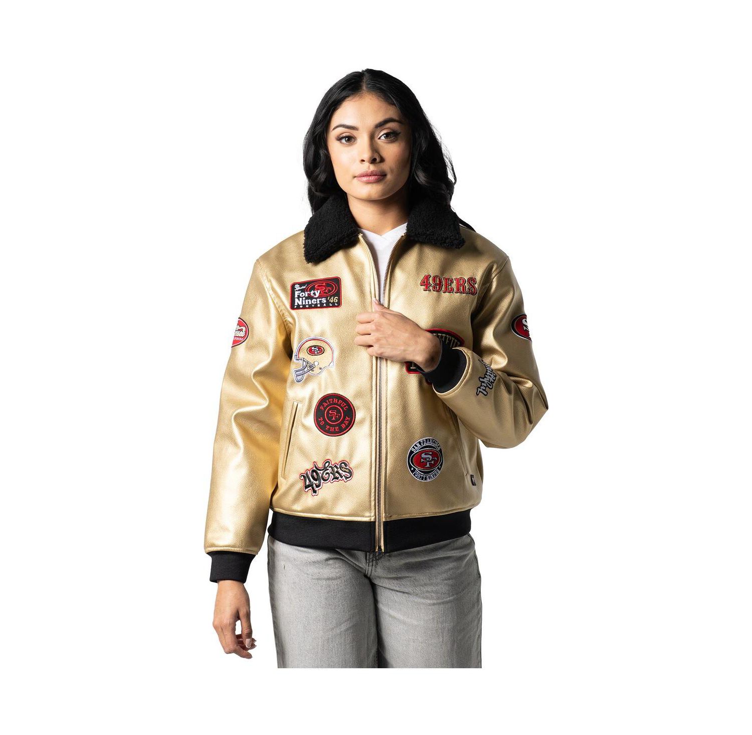 Men's and Women's Gold San Francisco 49ers Full-Zip Jacket