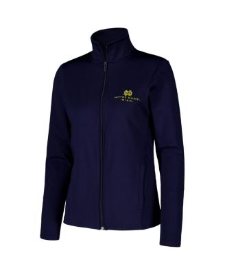 Women's Navy Notre Dame Fighting Irish Sweat-Wicking Soft Motion Full-Zip Jacket