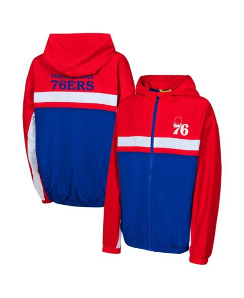 Детская куртка Outerstuff Red Philadelphia 76ers Headliner Windbreaker Full-Zip Hoodie Jacket