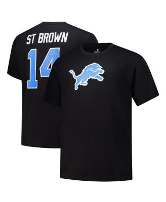 Fanatics - Men's Amon-Ra St. Brown Black Detroit Lions Big Tall Player Name Number T-Shirt