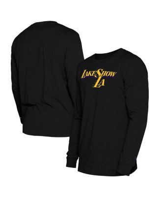 New Era - Men's Black Los Angeles Lakers 2024/25 City Edition Long Sleeve T-Shirt