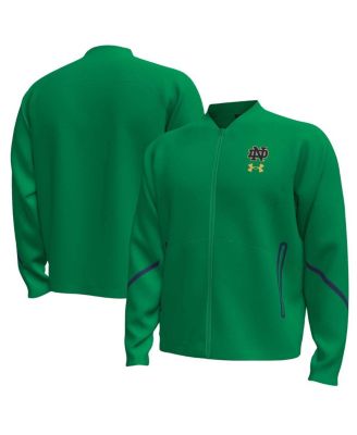 Under Armour - Men's Green Notre Dame Fighting Irish Unstoppable Full-Zip Bomber Jacket