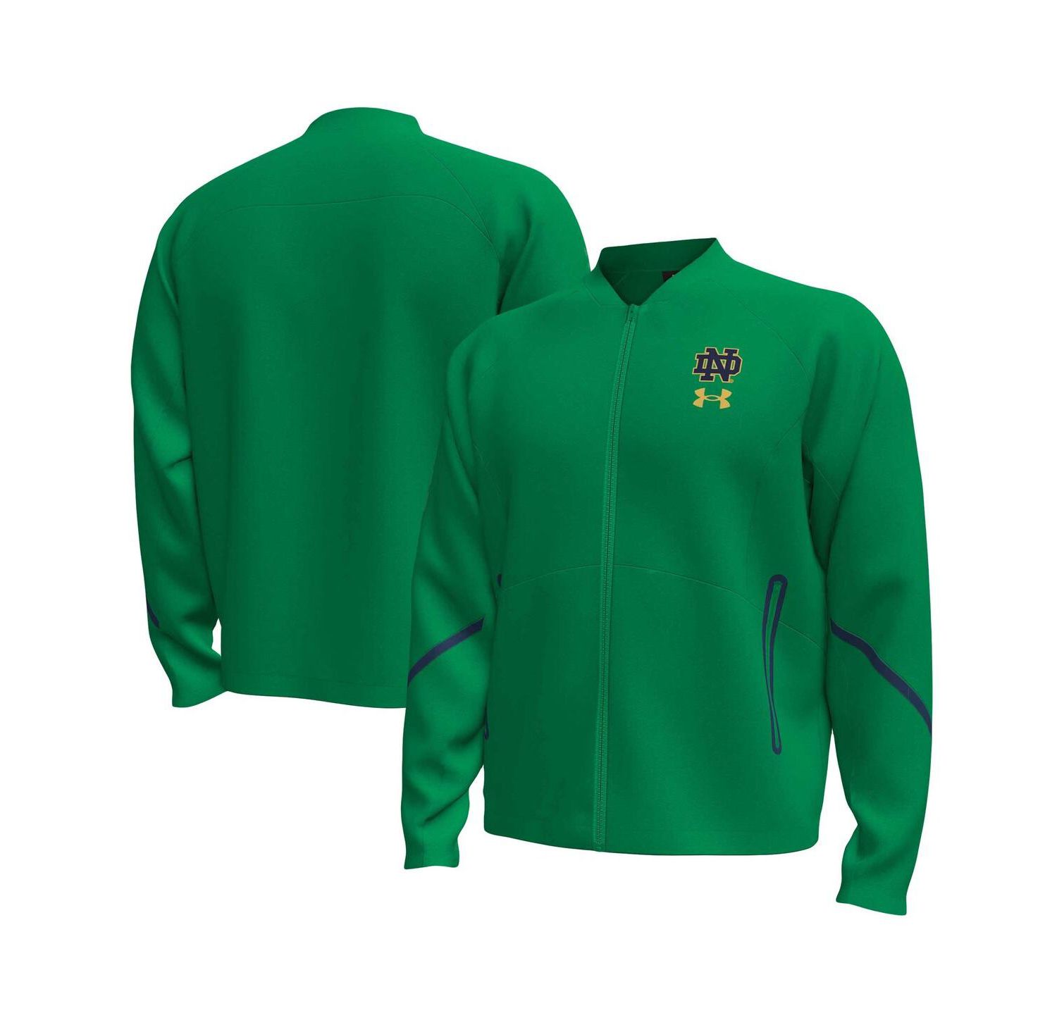 Men's Green Notre Dame Fighting Irish Unstoppable Full-Zip Bomber Jacket