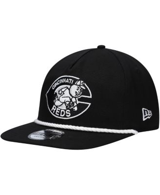 New Era - Men's Black Cincinnati Reds Golfer Snapback Hat