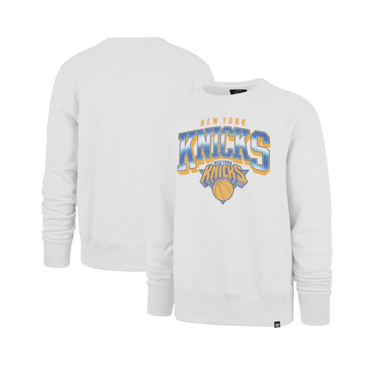 47 Brand Men's Cream New York Knicks Big & Tall Spotlight Headline Pullover Sweatshirt