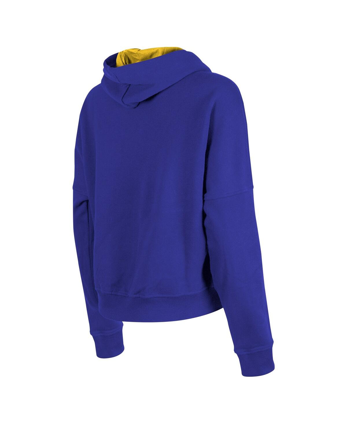 NEW ERA WOMEN'S PURPLE LOS ANGELES LAKERS BOXY PULLOVER HOODIE 