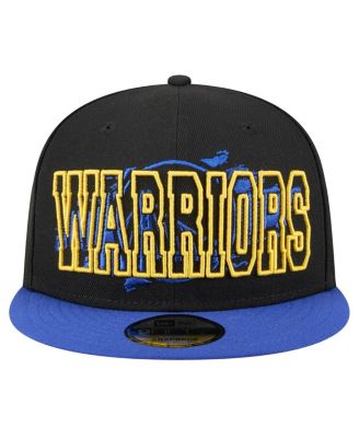 Men's Black/Royal Golden State Warriors Sport Night Splatter 2-Tone 9FIFTY Snapback Hat