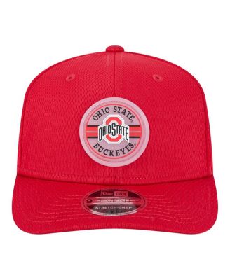 Men's Scarlet Ohio State Buckeyes Patched 9SEVENTY Stretch-Snap Adjustable Hat