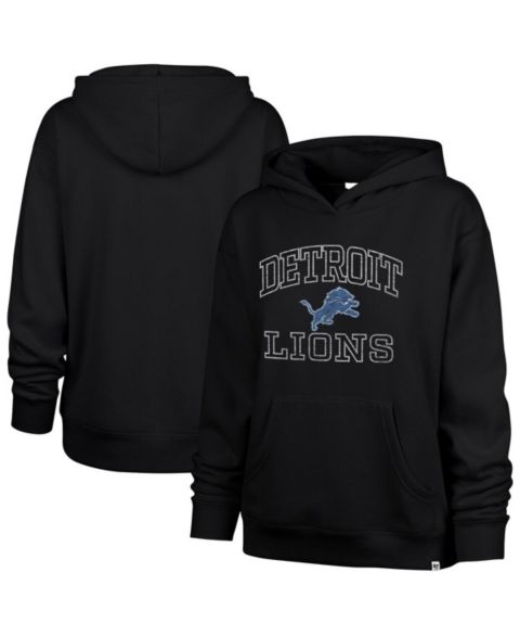 Женское худи '47 Brand Black Detroit Lions Clarity Naomi Pullover