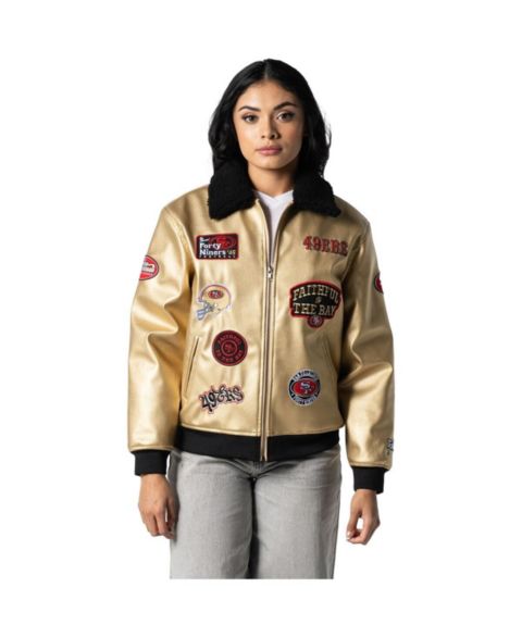 Женские куртки The Wild Collective Men's and Women's Gold San Francisco 49ers Full-Zip Jacket