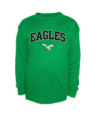 Fanatics - Men's Black Philadelphia Eagles Big Tall Throwback Thermal Long Sleeve T-Shirt