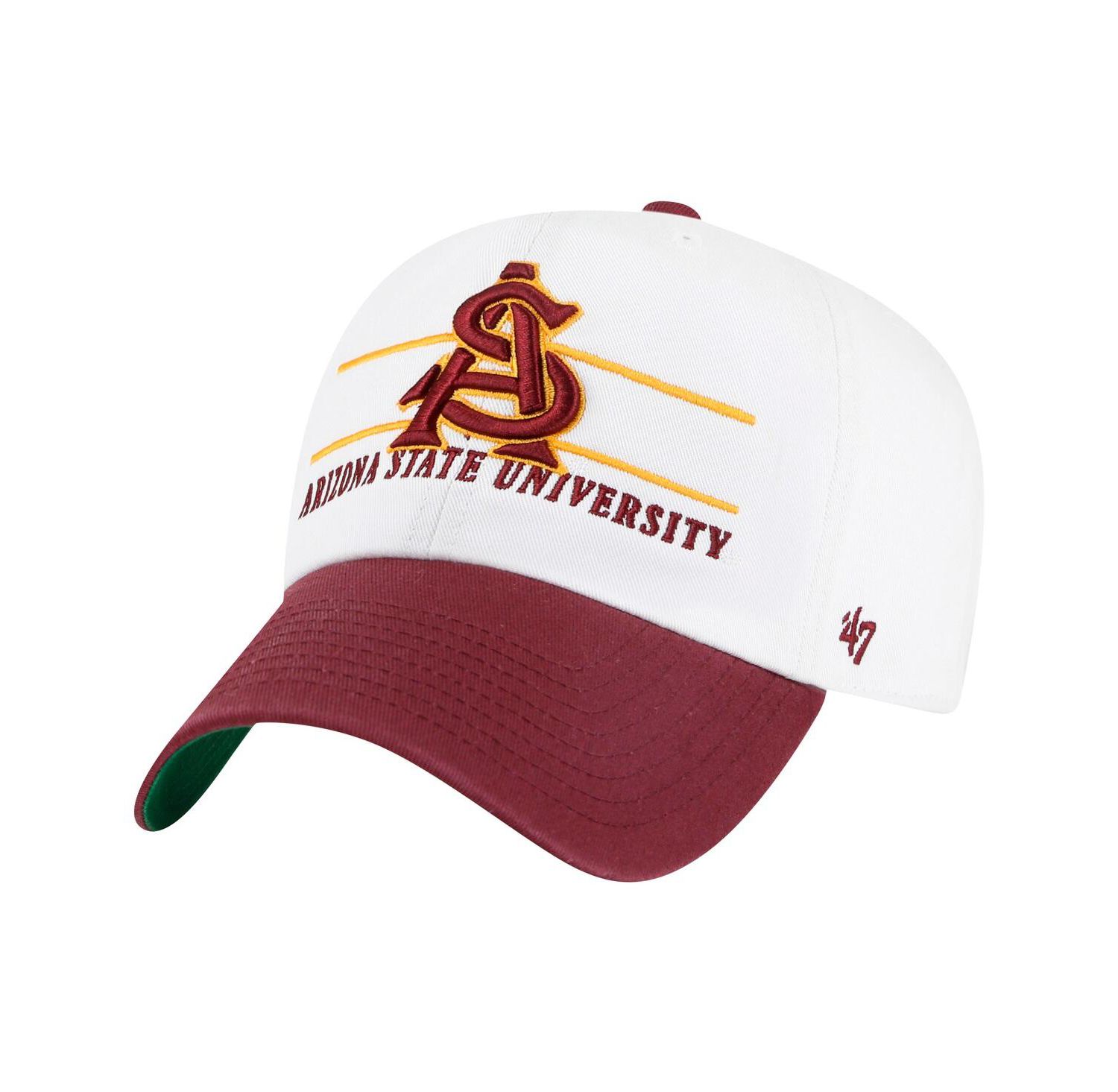 Men's White Arizona State Sun Devils Gridiron Clean Up Adjustable Hat