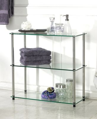 Designs2Go Classic Glass 3 Tier Bookshelf