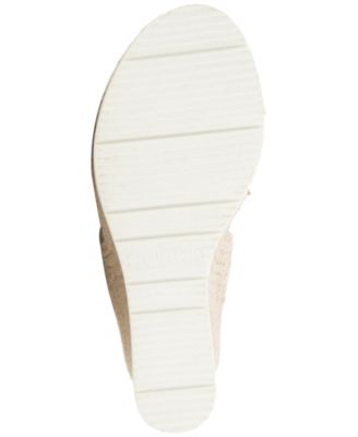 Women's Evora Stitched-Trim Wedge Sandals 