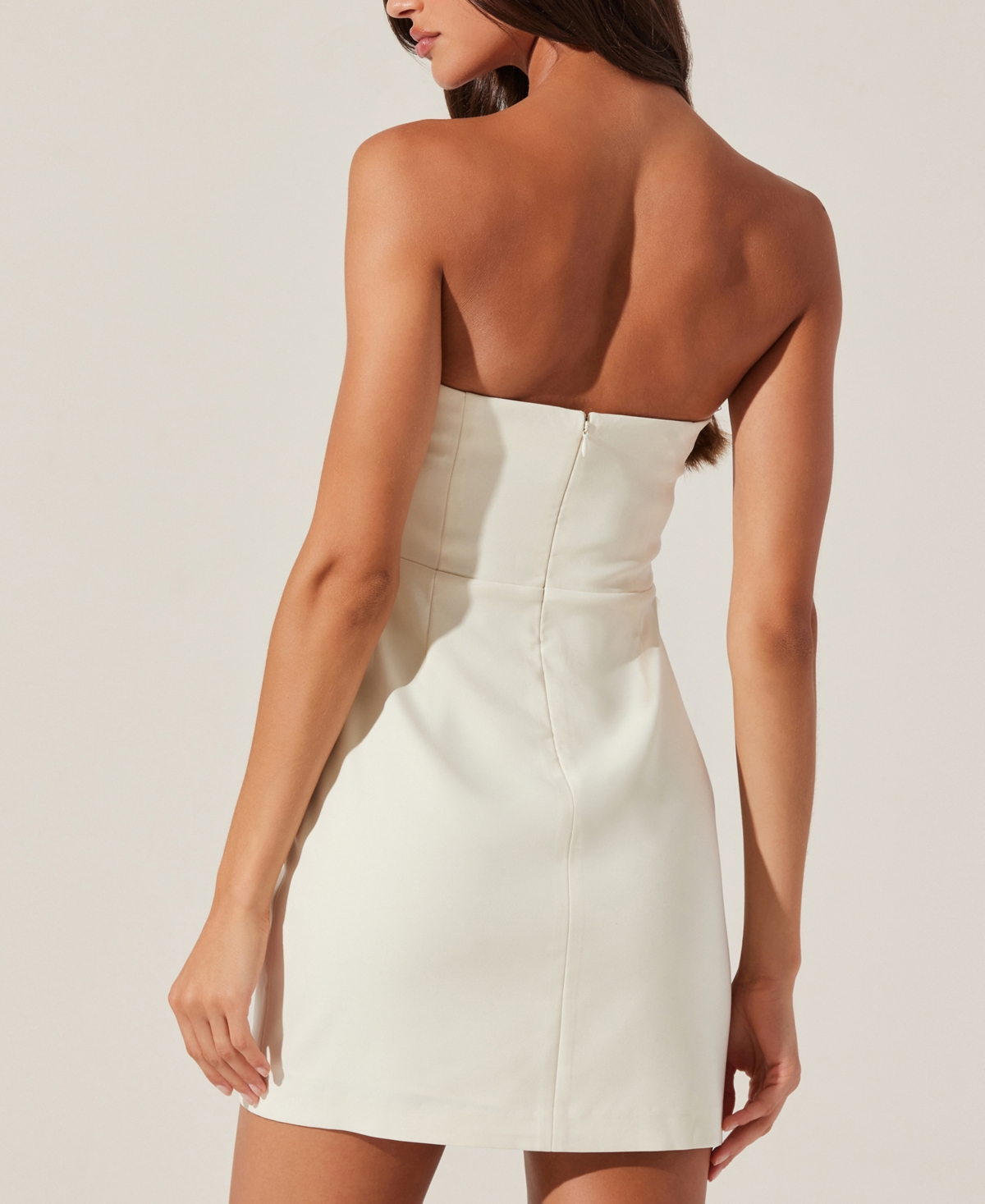 Astr The Label Melani Strapless Minidress In Cream