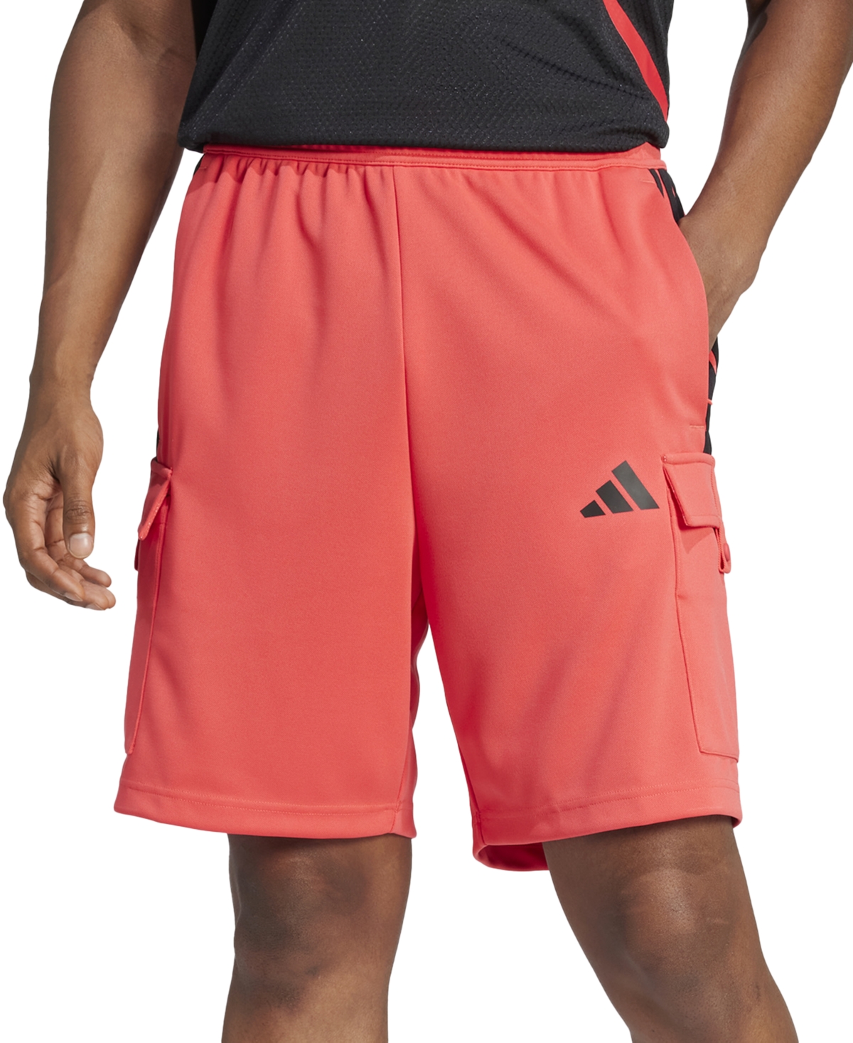 Adidas Originals Men's Three-stripes Tiro 9" Cargo Shorts In Selure,bla