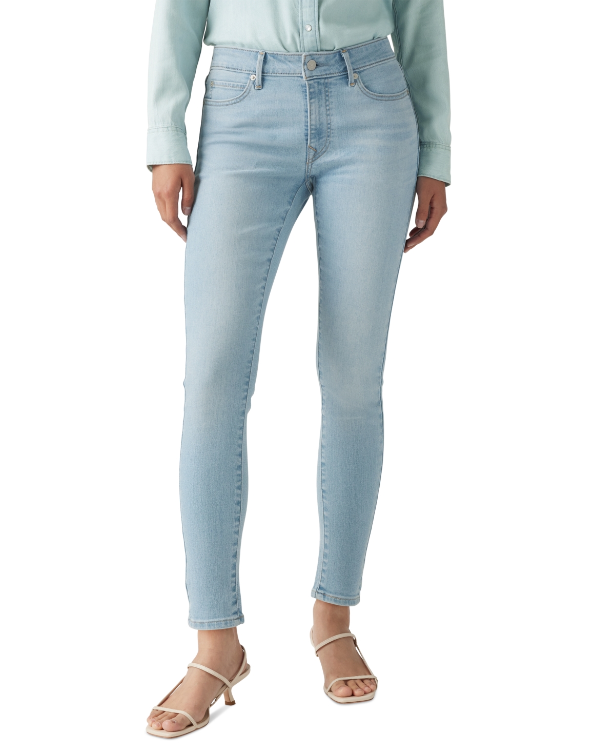 Levi's Women's 711 Mid Rise Stretch Skinny Jeans In Eternal Indigo Light