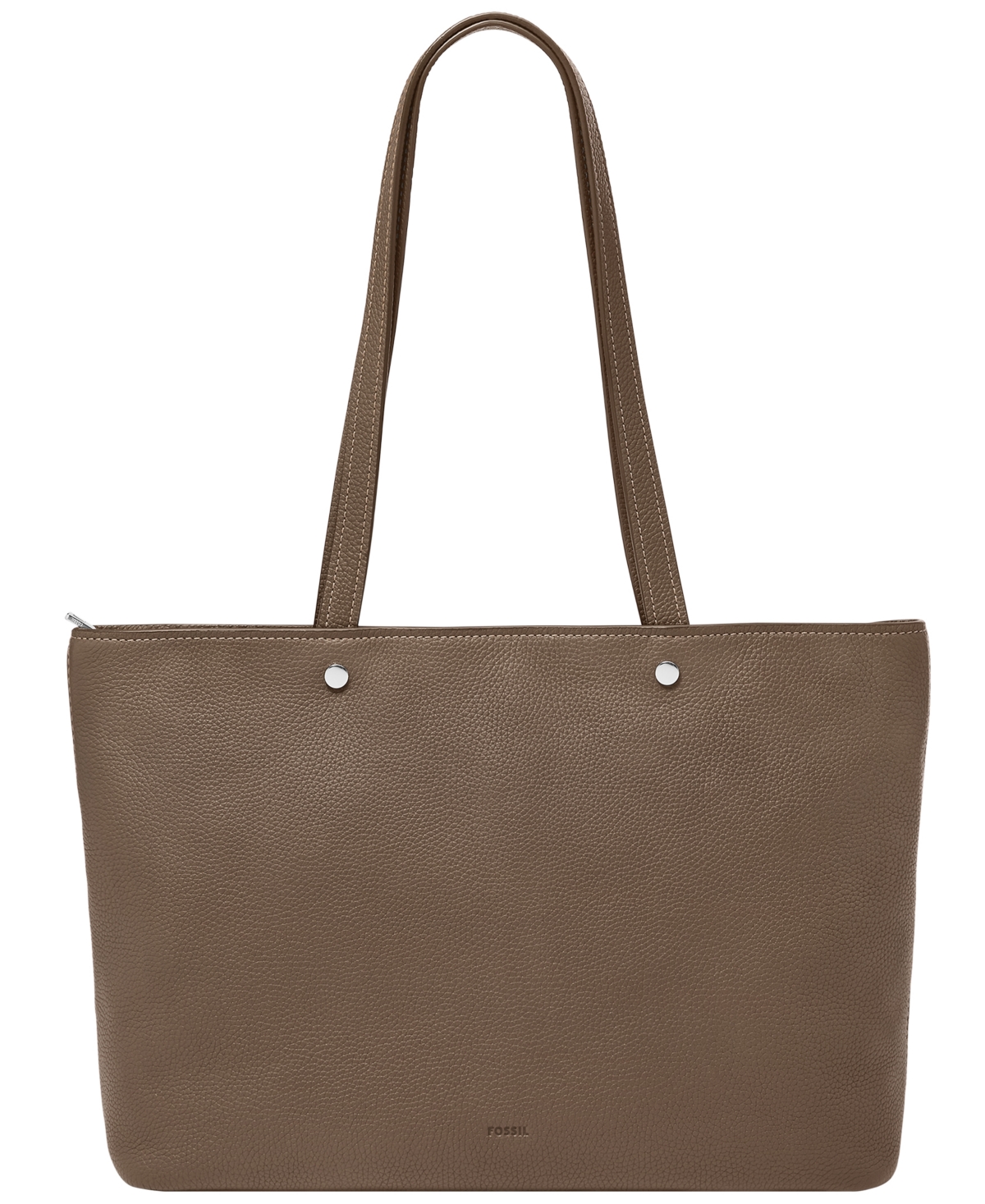 Fossil Jessie Leather Top Zip Tote Bag In Smoke