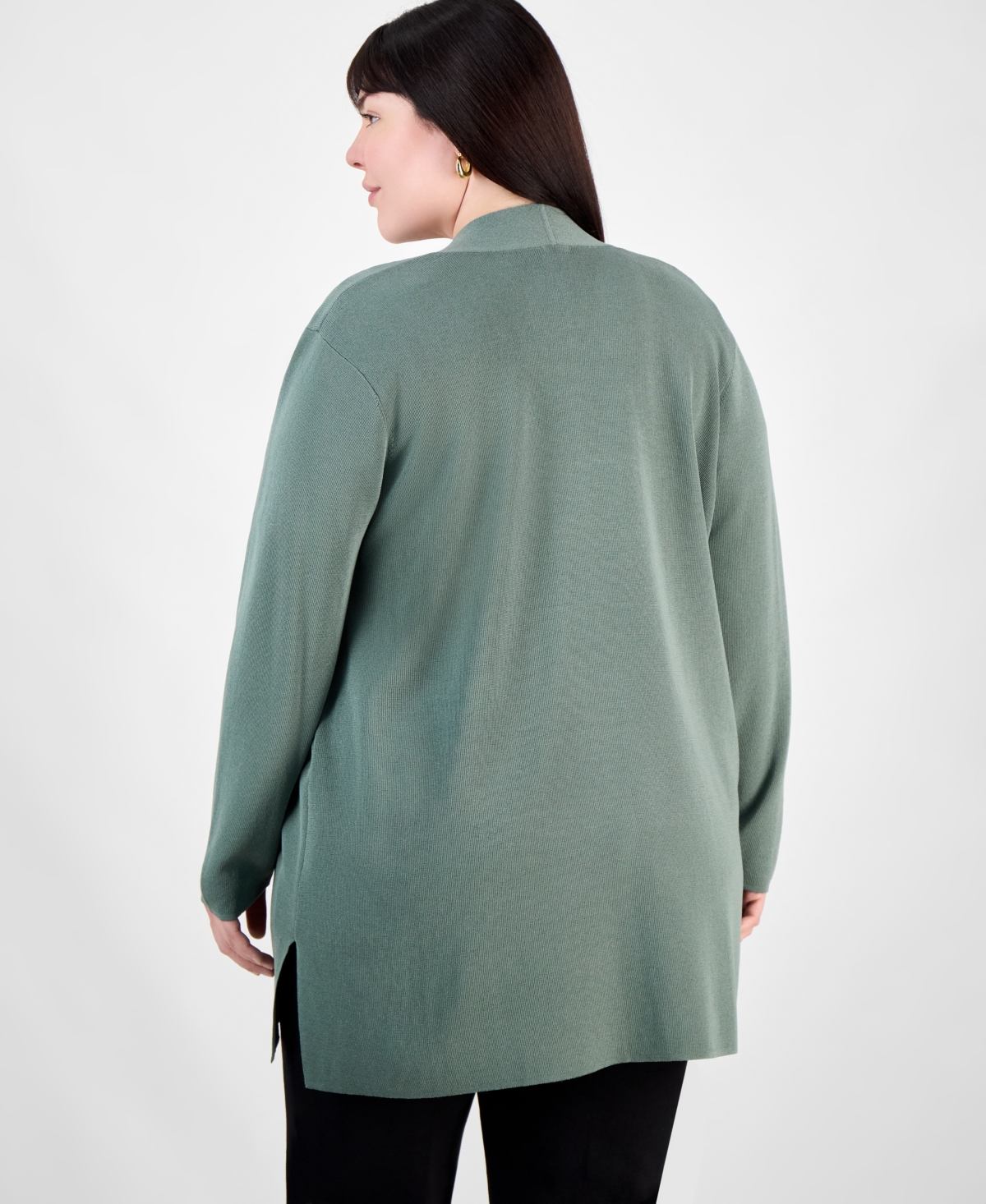 Anne Klein Plus Size Napa Open-front Cardigan