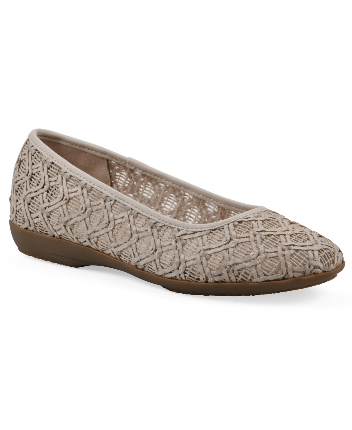 Cliffs By White Mountain Cariann Mesh Ballet Flat In Light Taupe Smooth