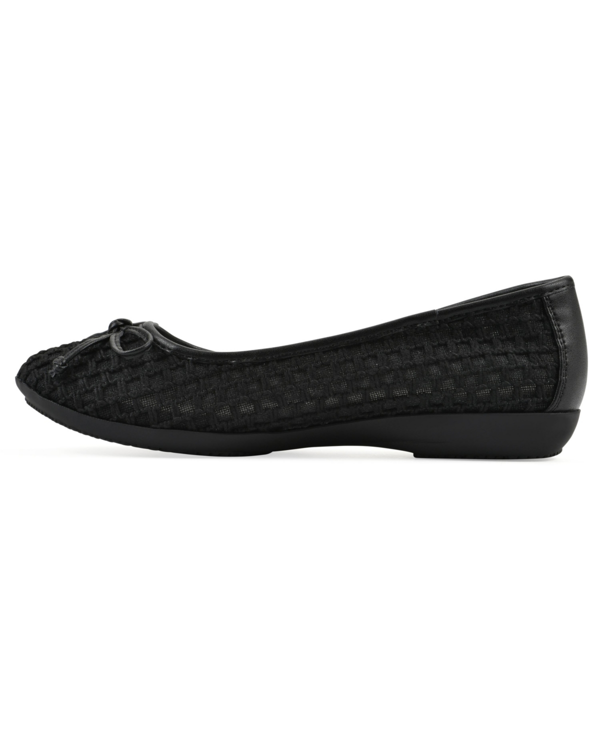 Cliffs By White Mountain Chelcy Mesh Ballet Flat In Black Mesh Fabric