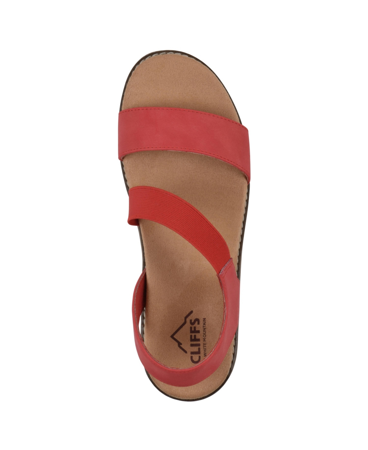 Cliffs By White Mountain Tinnley Wedge Sandal In Red Nubuck