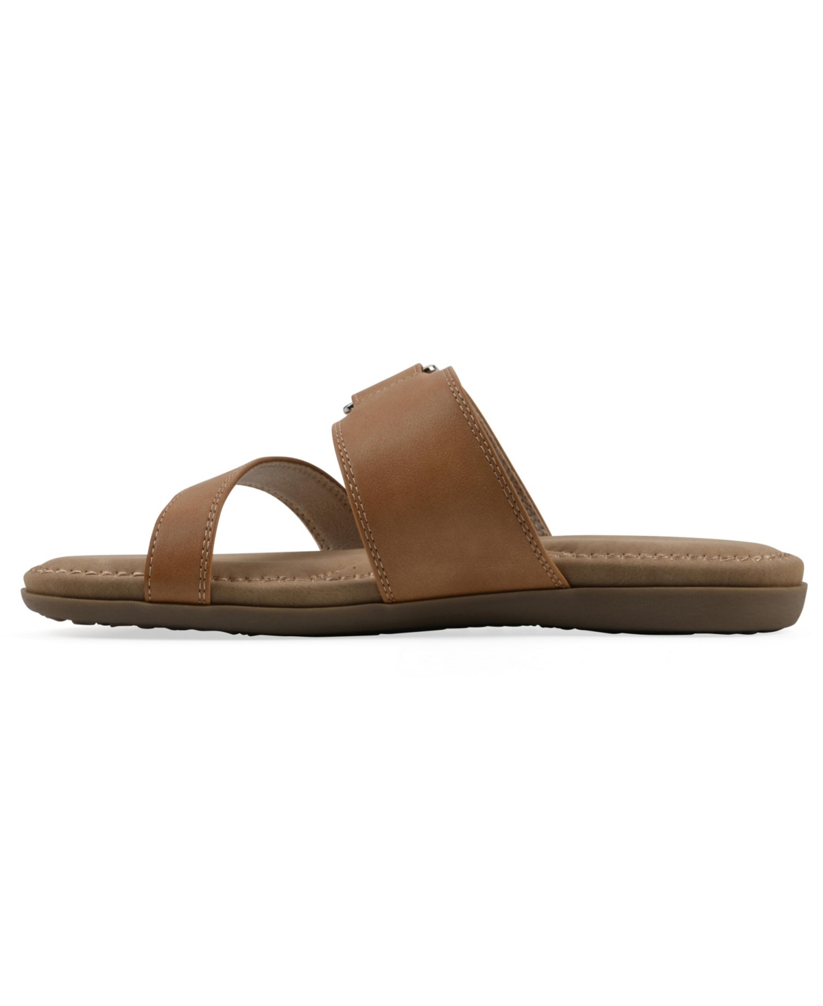 Cliffs By White Mountain Fancify Toe Loop Sandal In Natural Burnished Smooth