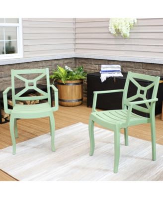 Polypropylene Stackable Tristana Outdoor Patio Arm Chair