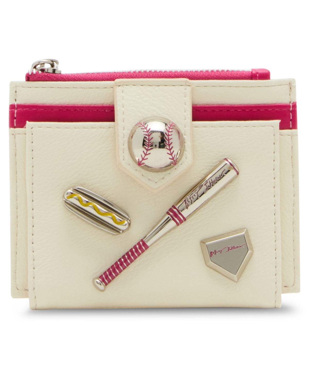 Betsey Johnson Hit Me Up Bifold Wallet In White