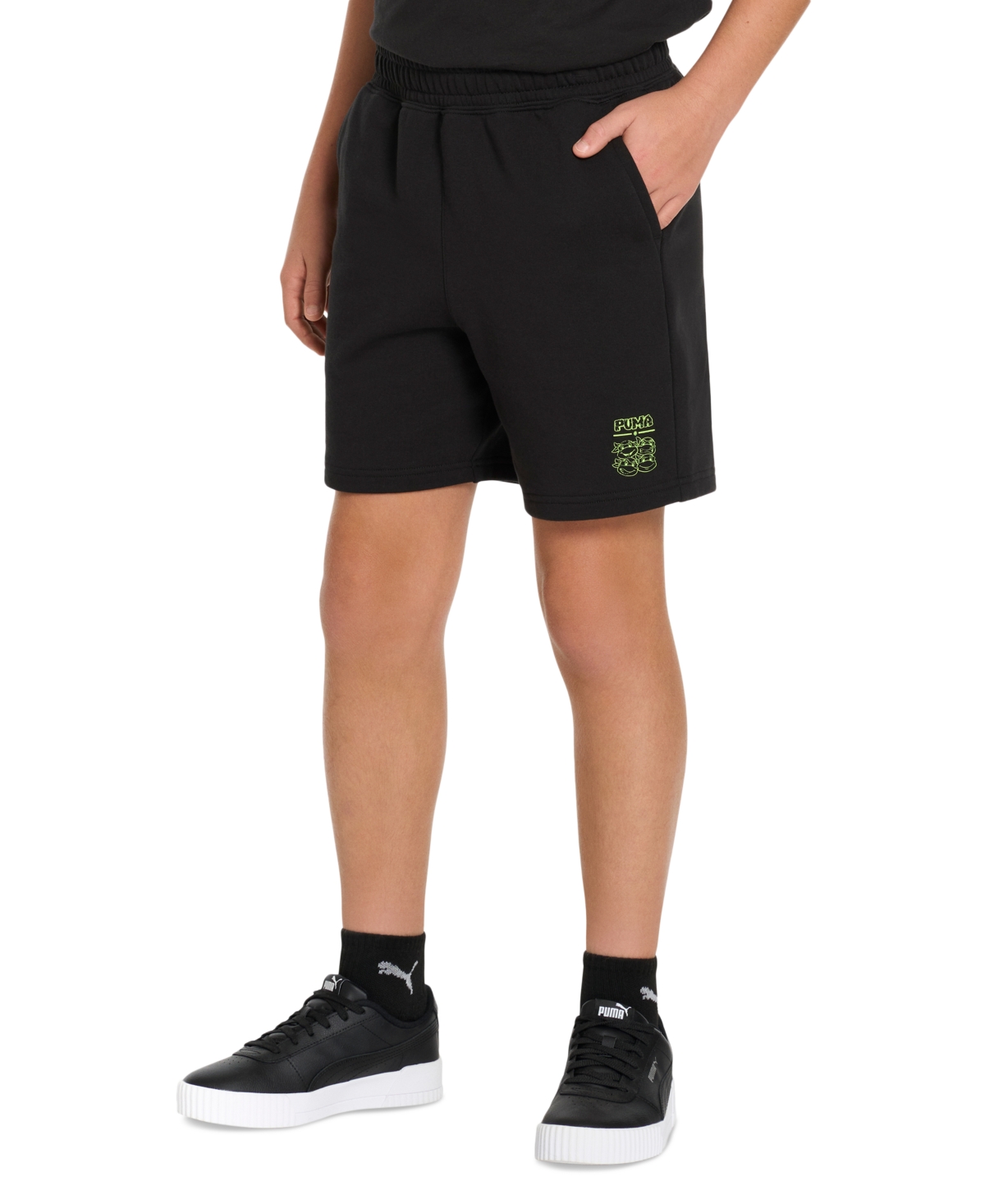 Puma X Tmnt Big Boys Relaxed Shorts In  Black