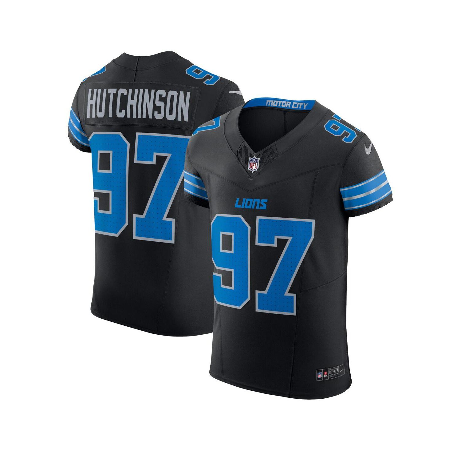 Men's Aidan Hutchinson Black Detroit Lions Alternate Vapor F.U.S.E. Elite Jersey