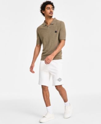 Men's Cotton-Blend Logo Relaxed Polo Sweater