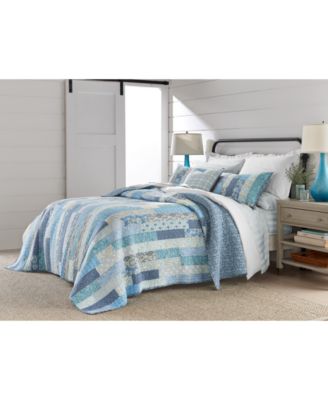 Indigo Stripe Artisan 3-Pc. Quilt Set, Full/Queen, Exclusively at Macy's