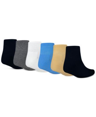 Boys 7-11 Ankle Socks, 6-Pack 