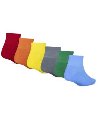Boys 7-11 Ankle Socks, 6-Pack 