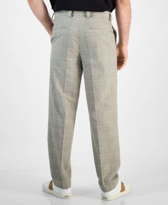 Hugo Boss Men's Theodor Slim-Fit Plaid Pleated Pants 
