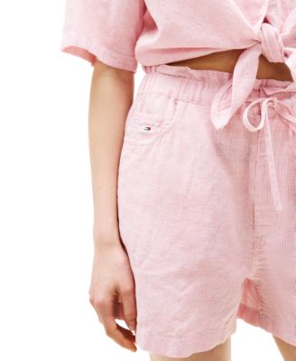 Women's Cotton-Linen Drawstring Shorts