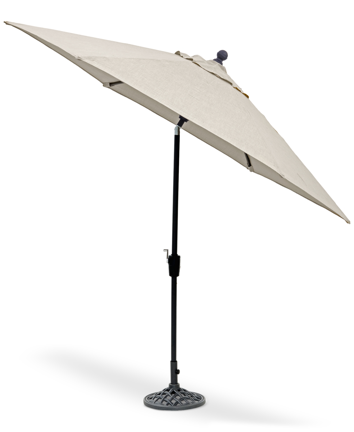 Agio Astaire Outdoor 9' Umbrella + Umbrella Base, Created For Macy's In Pearl White