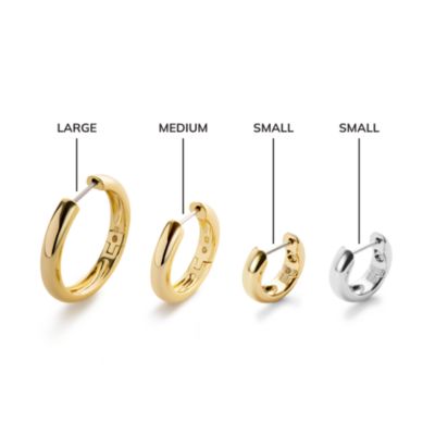 Giulia Medium 14K Gold-Plated Hoop Earrings