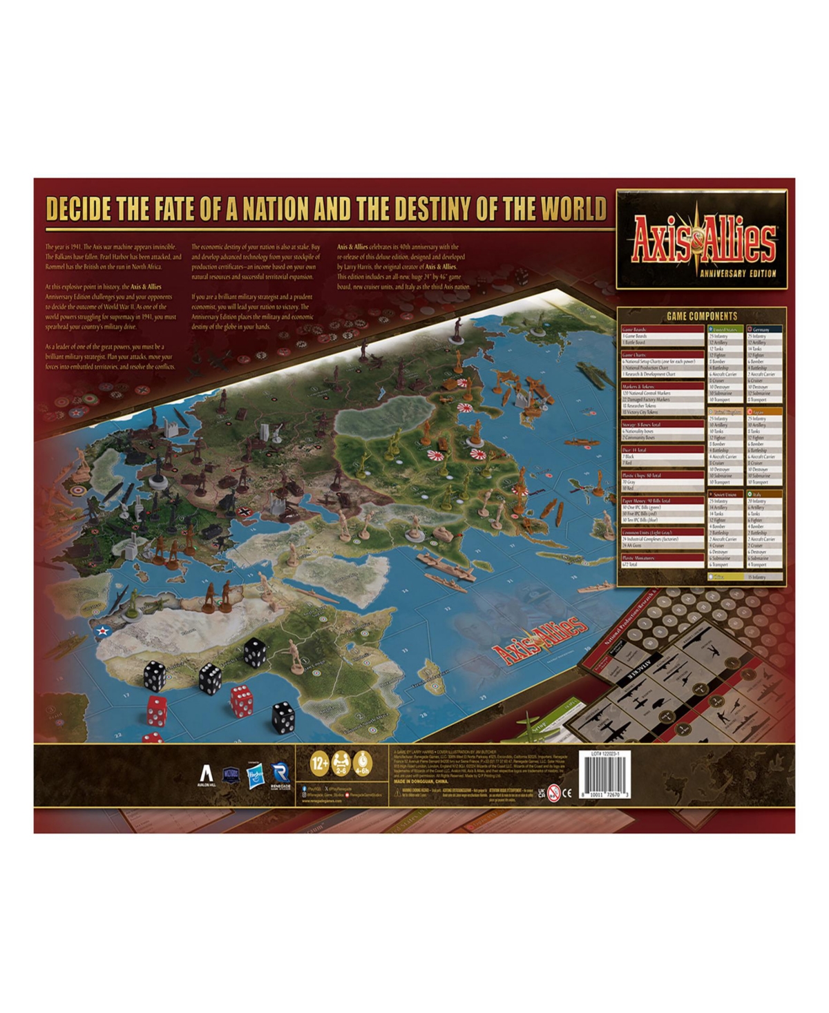 Renegade Game Studios Axis & Allies Anniversary Edition Board Game In Multi