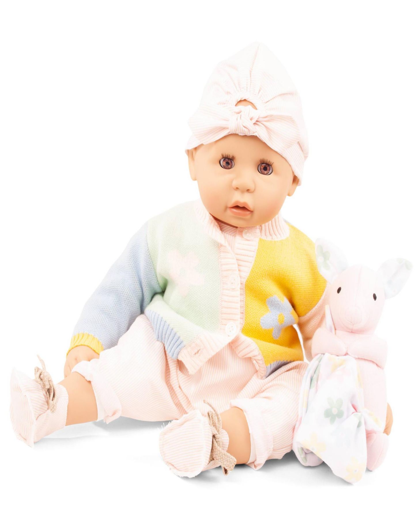 Детская кукла Gotz Cookie Colours 19" Baby Doll with Sleeping Eyes and Cuddle Toy, Ages 3+ — фото 1
