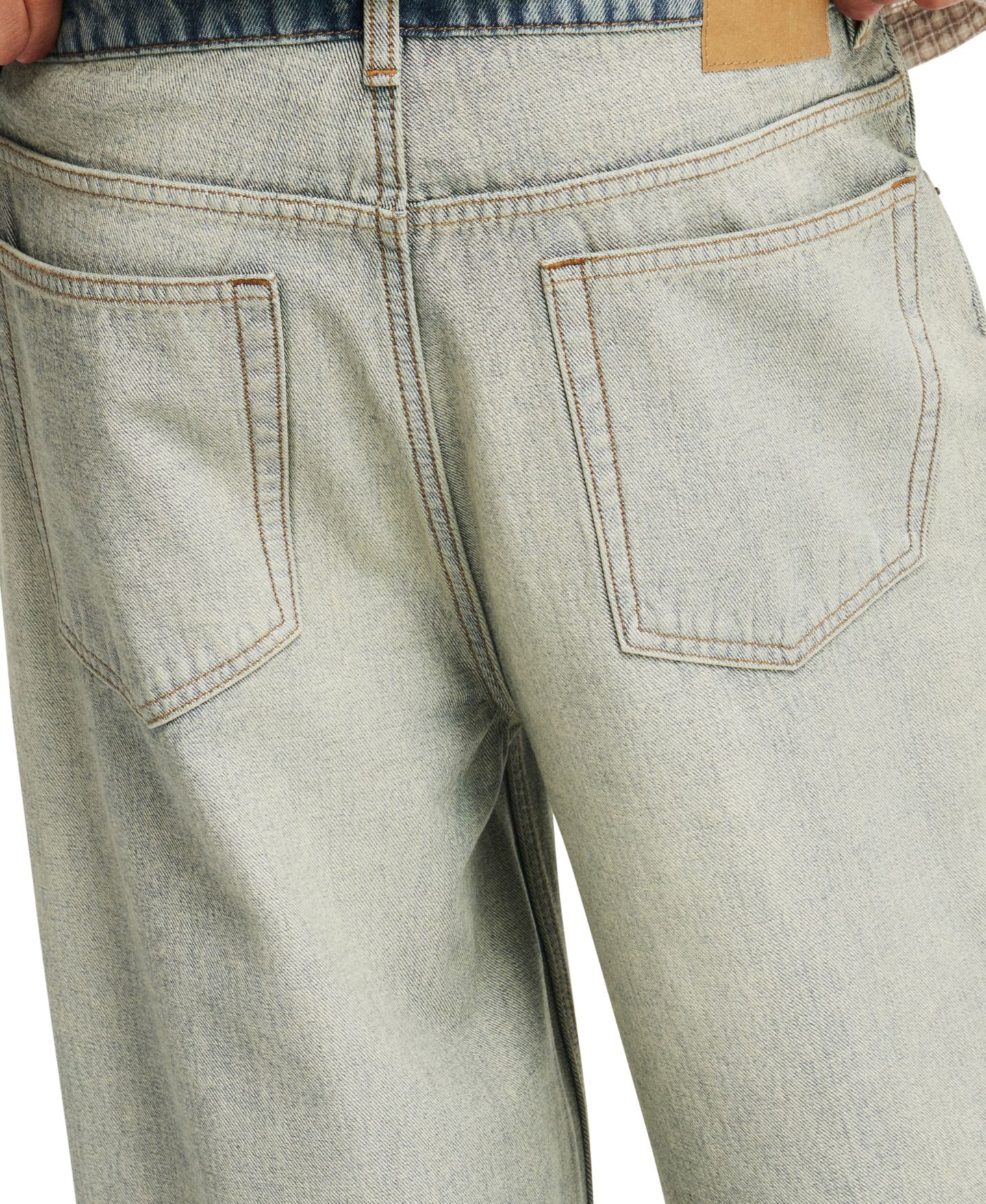 Мужские джинсы COTTON ON Super Baggy Reverse Jean, цвет: Синий — фото 3
