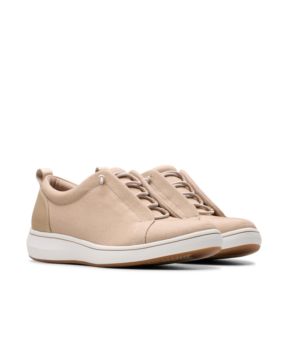 Clarks Cloudsteppers Women's Breeze Sky Slip-on Shoes In Sand Textile