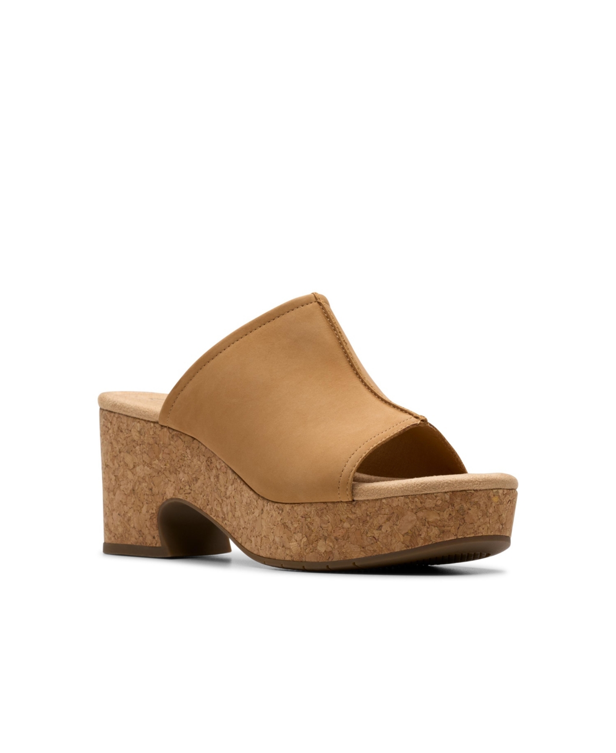 Clarks Collection Women's Nerisa Vine Wedge Sandals In Light Tan Nubuck