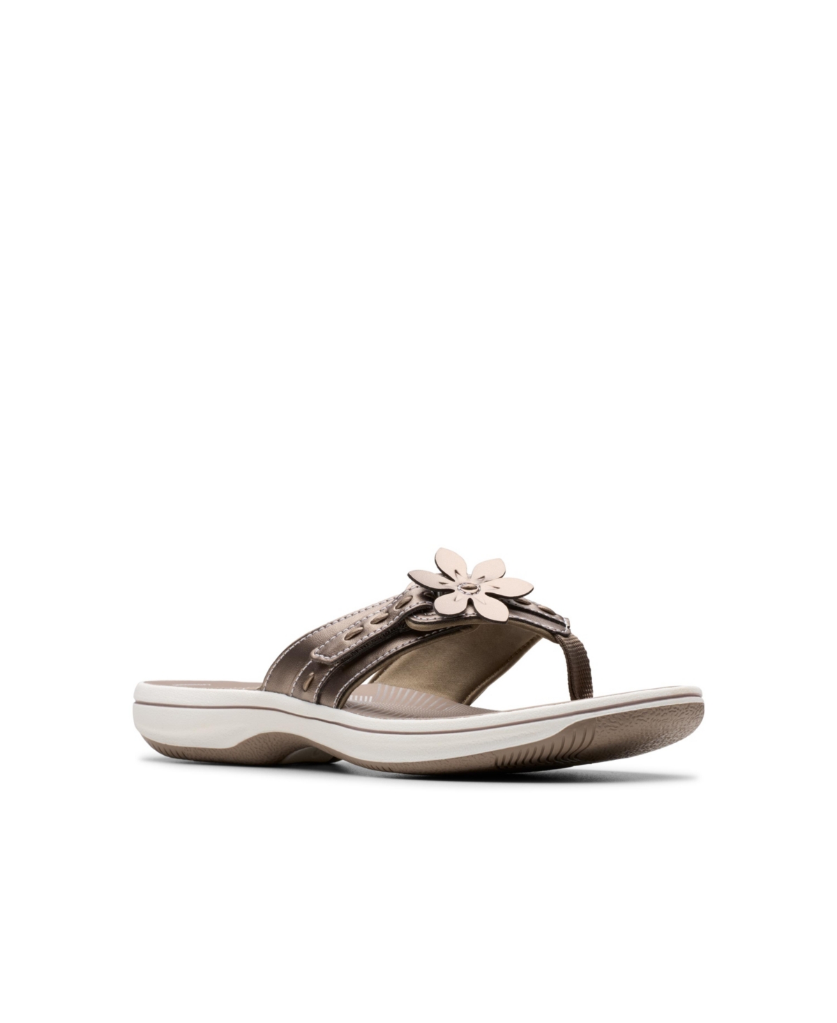 Clarks Cloudsteppers Women's Breeze Opal Sandals In Pewter