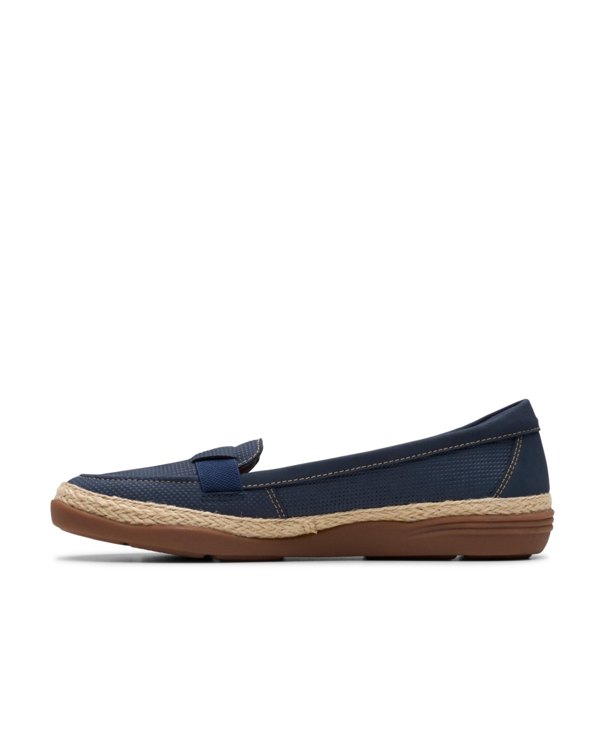 Clarks Collection Women's Elaina Echo Slip-on Shoes In Navy Nubuck