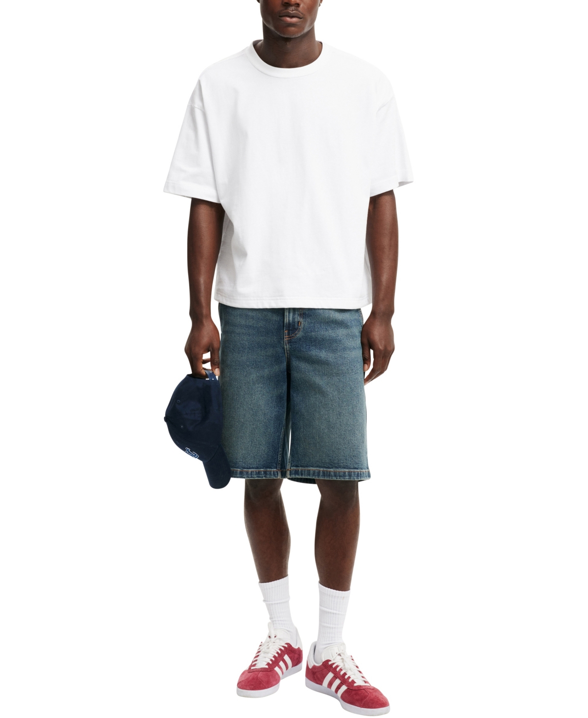 COTTON ON MEN'S BAGGY DENIM SHORTS